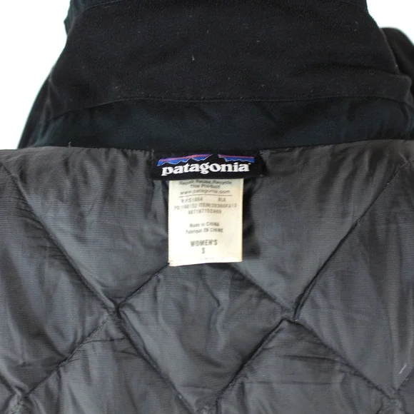 Patagonia Goose Down Hooded Coat Black H2NO Performance Insulated Lining Size S - Picture 6 of 7